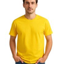 Camiseta Básica Masculina 100% Algodão Lisa Premium Básica Casual Dia a Dia Academia