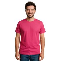 Camiseta Básica Masculina 100% Algodão Lisa Premium Básica Casual Dia a Dia Academia