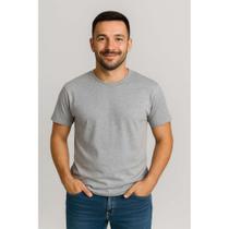 Camiseta Básica Masculina 100% Algodão Lisa Premium Básica Casual Dia a Dia Academia