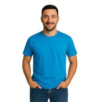 Camiseta Básica Masculina 100% Algodão Lisa Premium Básica Casual Dia a Dia Academia