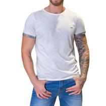 Camiseta Básica Masculina Branca Slim Fit Zune Camiseta Básica Masculina Branca Slim Fit Zune