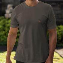 Camiseta Básica Masculina Cinza escuro 100% algodão - Sandrini