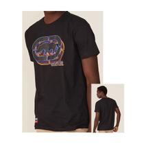 Camiseta Básica Masculina com Estampa com Efeito Asfalto Preta K844A - Ecko Camiseta Básica Masculina com Estampa com Efeito Asfalto Preta K844A - Ecko
