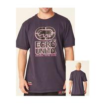 Camiseta Básica Masculina com Estampa Relevo Asfaltado Marinho K859A - Ecko