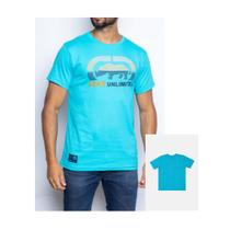 Camiseta Básica Masculina Estampada Azul Turquesa K718A - Ecko