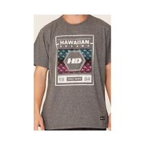 Camiseta Básica Masculina Estampada Grafite 9658A - HD