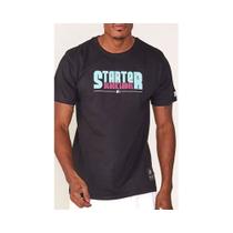 Camiseta Básica Masculina Estampada Preta T771A - Starter