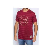 Camiseta Básica Masculina Estampada Vermelho Bordô T974A - Starter