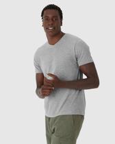 Camiseta Básica Masculina Gola V Em Algodão Camiseta Básica Masculina Gola V Em Algodão