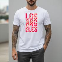 Camiseta Básica Masculina Los Angeles California Estampa Personalizada Algodão Slim Camisa Urbana Manga Curta Streetwear Geométrica Casual Camiseta Básica Masculina Los Angeles California Estampa Personalizada Algodão Slim Camisa Urbana Manga Curta Streetwear Geométrica Casual