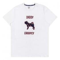 Camiseta Básica Masculina Malha Pai Charpey Manga Curta Gola Redonda Estampada Adulto Algodão Camiseta Básica Masculina Malha Pai Charpey Manga Curta Gola Redonda Estampada Adulto Algodão