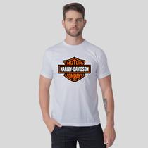 Camiseta Básica Masculina Modelagem Regular Exclusiva Gola Redonda Harley 1 Tendência Casual