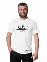 Camiseta Básica Masculina Pescaria Caiaque Pesca