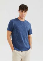 Camiseta Básica Masculina Regular Em Malha Jet Com Bordado