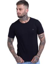 Camiseta Básica Masculina Slim Fit Algodão Lisa