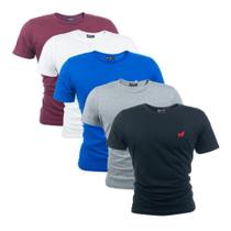 Camiseta básica masculina Slim gola careca 100% 5 unidades - VIRA LATA WEAR Camiseta básica masculina Slim gola careca 100% 5 unidades - VIRA LATA WEAR
