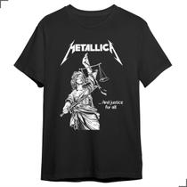 Camiseta Básica Metallica Banda Heavy Metal Rock And Roll