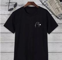 Camiseta Básica Minimalista Flork Meme Cafezinho Unissex