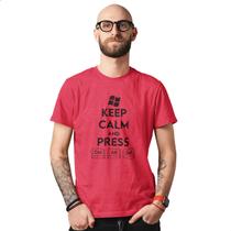 Camiseta Básica Nerd Keep Calm Programador Sistema Codigo - Asulb
