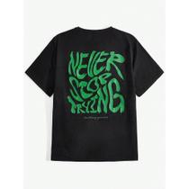 Camiseta Básica Never Stop Super Novidade Várias Cores