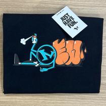 Camiseta básica new skate grafiteiro preto xg ref 195002