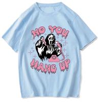 Camiseta Básica No You Hang Up Ghostface Unissex