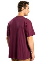 Camiseta Básica Oversized Vinho Sem Costura Lateral Streetwear Fio 20