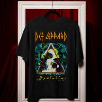 Camiseta Básica Personalizada Rock Def Leppard Hysteria Uni