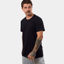 Camiseta Básica Preta Masculina 100% Algodão Premium Malha 30/1 Penteada
