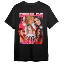 Camiseta Basica Rebelde Mia, Lupita e Roberta Rbd Girls Unissex Camiseta Basica Rebelde Mia, Lupita e Roberta Rbd Girls Unissex