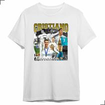 Camiseta Básica Retro Jogador Cristiano Ronaldo Futebol Cr7
