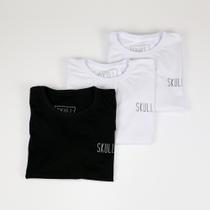 Camiseta Básica Skull Factory com 4 Unidades