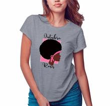 Camiseta Básica T Shirt Outubro Rosa Prevenção Feminina Amor