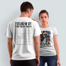 Camiseta Basica The Eras Tour Taylor Swift Frente E Costas Camiseta Basica The Eras Tour Taylor Swift Frente E Costas
