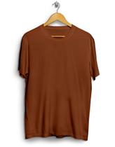 Camiseta Básica Tinturada 100% Algodão Terracota Regular