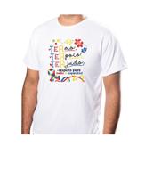 Camiseta Básica Unissex Autismo Estampa Te Amo Apoio Ajudo Tecido 100% Poliéster