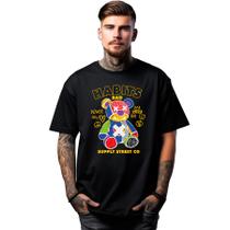 Camiseta Básica Unissex Tecido Algodão Premium Urso Habits Color Streetwear Style - Pavesi