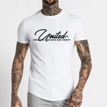 Camiseta básica United Algodão Longline Oversize Assinatura