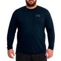 Camiseta Básica UV50+ ML Plus Size Marinho G1 - Oro Adventure Camiseta Básica UV50+ ML Plus Size Marinho G1 - Oro Adventure