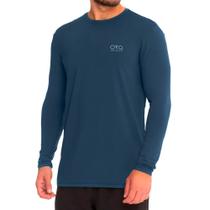 Camiseta Básica UV50+ ML Plus Size Marinho - Oro Adventure