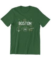 Camiseta Basquete Casual Boston Estampa Exclusiva Ponto Gol Camiseta Basquete Casual Boston Estampa Exclusiva Ponto Gol