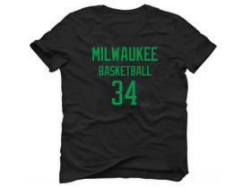 Camiseta Basquete Cidade Milwaukee Basketball número 34