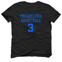 Camiseta Basquete Cidade Philadelphia Basketball número 3 Camiseta Basquete Cidade Philadelphia Basketball número 3