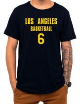 Camiseta Basquete Los Angeles Basketball Número 6 Esportiva