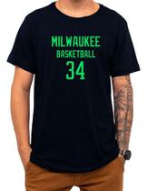 Camiseta Basquete Milwaukee Basketball Número 34 Esportiva