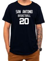 Camiseta Basquete San Antonio Basketball Número 20 Esportiva Camiseta Basquete San Antonio Basketball Número 20 Esportiva