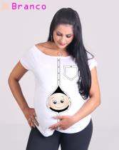 Camiseta Bata Canoa Chá De Bebê Mãe gestante - Balisarts
