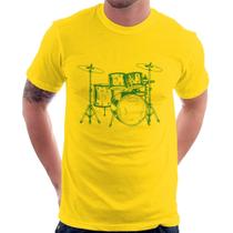Camiseta Bateria Música (azul) - Foca na Moda
