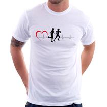Camiseta Batimentos Cardíacos Corrida Coração - Foca na Moda