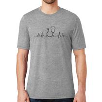 Camiseta Batimentos Cardíacos Estetoscópio Medicina - Foca na Moda